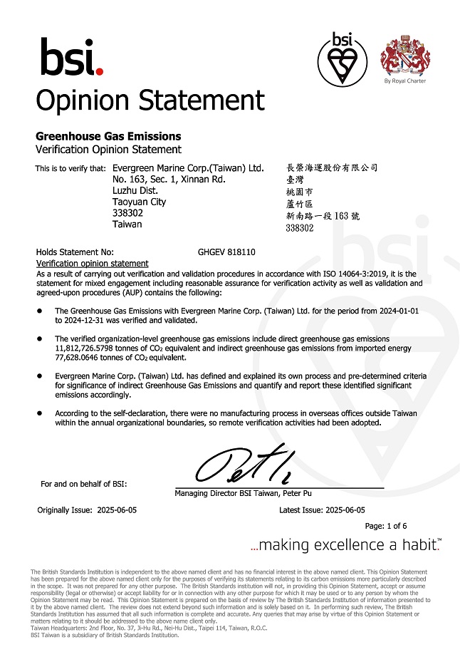 2024 ISO 14064-1 Certificate